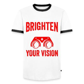 Augenarzt Erhellen Sie Ihre Sicht Optometrist - Männer Kontrast-T-Shirt - Weiß/Schwarz - Vorne - AI Model Female 172 light (172cm) & AI Model Male 178 dark (178cm)