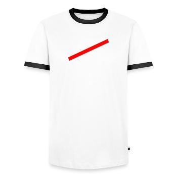 weg ist das Ziel Motivation Spruch Statement - Männer Kontrast-T-Shirt - Weiß/Schwarz - Vorne - AI Model Female 172 light (172cm) & AI Model Male 178 dark (178cm)