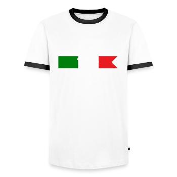 Sizilien Insel Italien Urlaub - Männer Kontrast-T-Shirt - Weiß/Schwarz - Vorne - AI Model Female 172 light (172cm) & AI Model Male 178 dark (178cm)