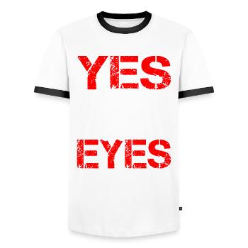 Ophthalmologist I Fix Eyes Optician - Men's Ringer Shirt - white/black - Front - AI Model Female 172 light (172cm) & AI Model Male 178 dark (178cm)
