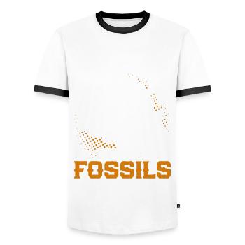 Paläontologe I'm Just Here For The Fossils - Männer Kontrast-T-Shirt - Weiß/Schwarz - Vorne - AI Model Female 172 light (172cm) & AI Model Male 178 dark (178cm)
