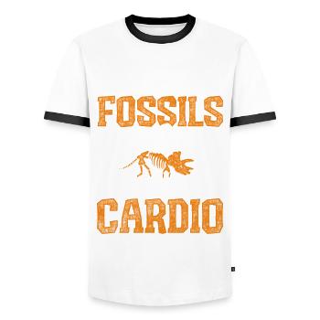 Paläontologe Finding Fossils Is My Cardio - Männer Kontrast-T-Shirt - Weiß/Schwarz - Vorne - AI Model Female 172 light (172cm) & AI Model Male 178 dark (178cm)