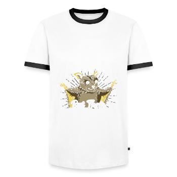 Sugar Gliders Cute Sugar Glider Owner - T-shirt contrasté Homme - blanc/noir - Devant - AI Model Female 172 light (172cm) & AI Model Male 178 dark (178cm)