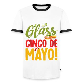 Cinco De Mayo Party Viva Mexico Cinco De Mayo Lehr - Men's Ringer Shirt - white/black - Front - AI Model Female 172 light (172cm) & AI Model Male 178 dark (178cm)