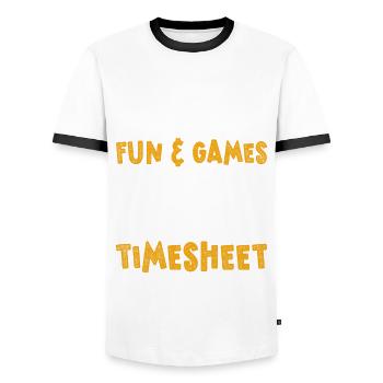 Responsable RH Responsable Ressources Humaines - T-shirt contrasté Homme - blanc/noir - Devant - AI Model Female 172 light (172cm) & AI Model Male 178 dark (178cm)