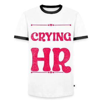 Responsable RH Responsable Ressources Humaines - T-shirt contrasté Homme - blanc/noir - Devant - AI Model Female 172 light (172cm) & AI Model Male 178 dark (178cm)