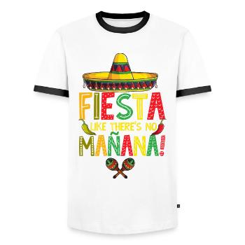 5 De Mayo Cinco De Mayo Cinco De Mayo Lehrer Gesch - Männer Kontrast-T-Shirt - Weiß/Schwarz - Vorne - AI Model Female 172 light (172cm) & AI Model Male 178 dark (178cm)