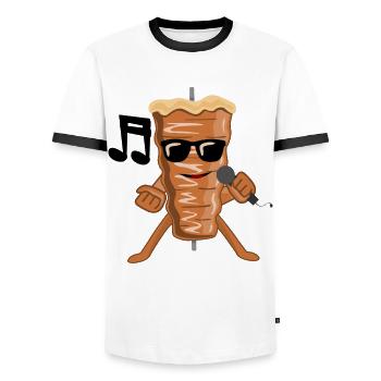 Musical Doner Kebab Kebab - T-shirt contrasté Homme - blanc/noir - Devant - AI Model Female 172 light (172cm) & AI Model Male 178 dark (178cm)