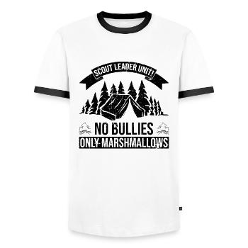 Pfadfinderleiter-design Für Einen - Männer Kontrast-T-Shirt - Weiß/Schwarz - Vorne - AI Model Female 172 light (172cm) & AI Model Male 178 dark (178cm)