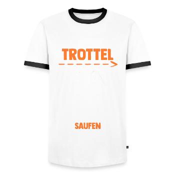 Bräutigam Hochzeit Heiraten Junggesellenabschied - Männer Kontrast-T-Shirt - Weiß/Schwarz - Vorne - AI Model Female 172 light (172cm) & AI Model Male 178 dark (178cm)
