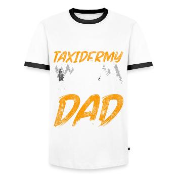 Taxidermist Best Taxidermy Dad Ever - Men's Ringer Shirt - white/black - Front - AI Model Female 172 light (172cm) & AI Model Male 178 dark (178cm)
