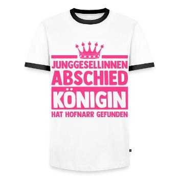 Braut Hochzeit Heiraten Junggesellenabschied - Männer Kontrast-T-Shirt - Weiß/Schwarz - Vorne - AI Model Female 172 light (172cm) & AI Model Male 178 dark (178cm)