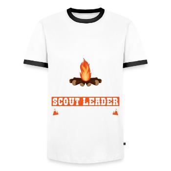 Cub Scout Design Für Einen Pensionierten - Men's Ringer Shirt - white/black - Front - AI Model Female 172 light (172cm) & AI Model Male 178 dark (178cm)