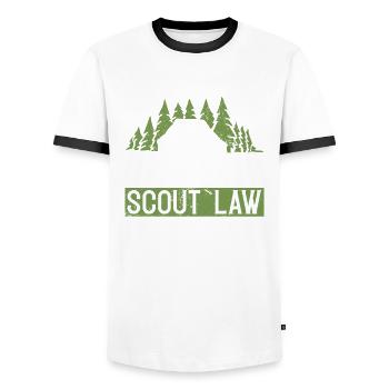 Cub Matser Design Für Einen Pfadfinderführer - Männer Kontrast-T-Shirt - Weiß/Schwarz - Vorne - AI Model Female 172 light (172cm) & AI Model Male 178 dark (178cm)