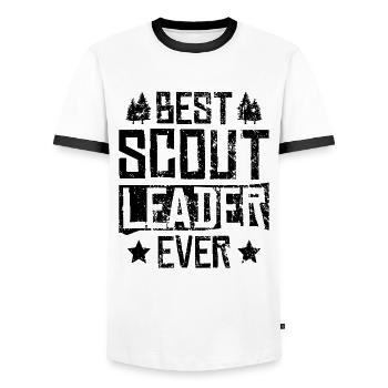 Jungpfadfinder-design Für Einen Pfadfinderführer - Men's Ringer Shirt - white/black - Front - AI Model Female 172 light (172cm) & AI Model Male 178 dark (178cm)