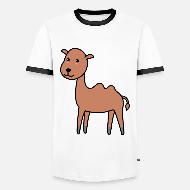 Camel Comic - Men's Ringer Shirt - white/black