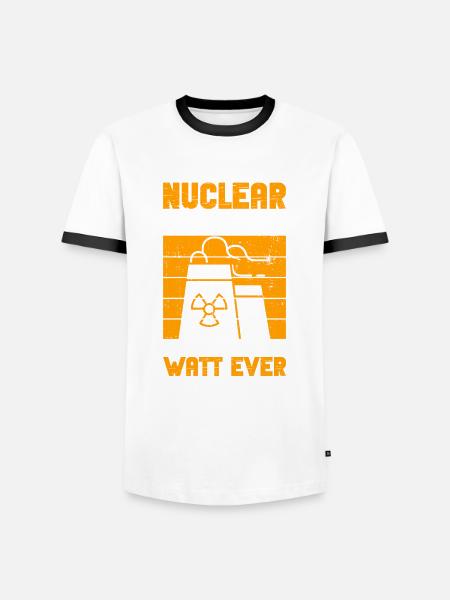 Kernkraft Und Nuklearingenieur - Männer Kontrast-T-Shirt - Weiß/Schwarz