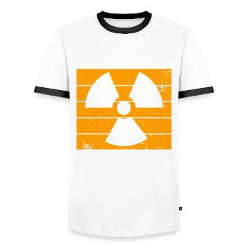 Energieingenieur Strahlungsanlage Valentinstag - T-shirt contrasté Homme - blanc/noir - Devant - AI Model Female 172 light (172cm) & AI Model Male 178 dark (178cm)