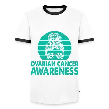 Support Squad Awareness Month for - Men's Ringer Shirt - white/black - Front - AI Model Female 172 light (172cm) & AI Model Male 178 dark (178cm)