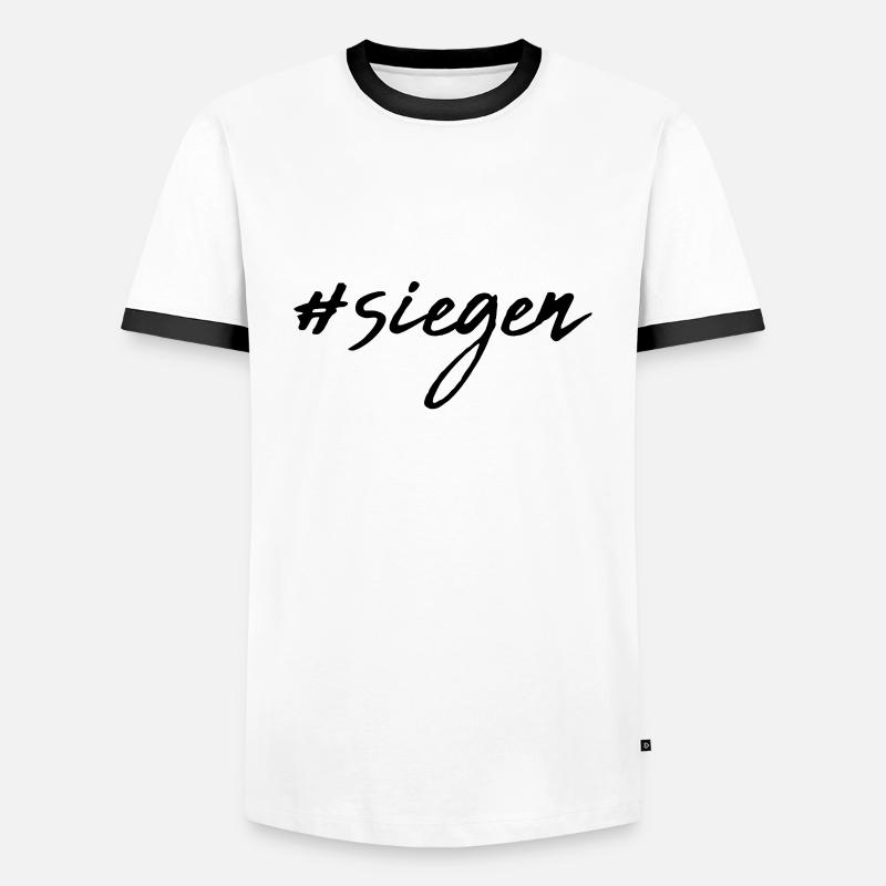 Win - Men's Ringer Shirt - white/black