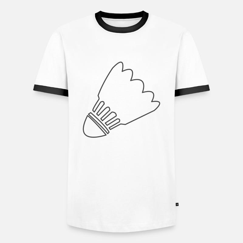 Federball - Männer Kontrast-T-Shirt - Weiß/Schwarz