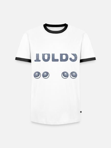 Kugelstoßen Kugelstoß Kugelstoßer - Männer Kontrast-T-Shirt - Weiß/Schwarz