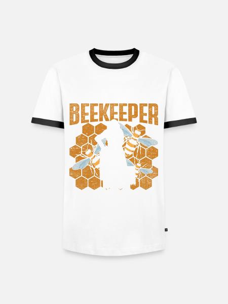Bienen Bienenzüchter Imker Bienenzucht - Männer Kontrast-T-Shirt - Weiß/Schwarz
