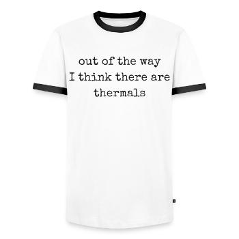 I believe there are thermal rc sailors - Men's Ringer Shirt - white/black - Front - AI Model Female 172 light (172cm) & AI Model Male 178 dark (178cm)