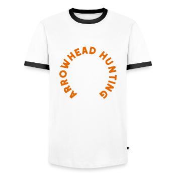 Pfeilspitzen Arrowhead Hunting Is My Cardio - Männer Kontrast-T-Shirt - Weiß/Schwarz - Vorne - AI Model Female 172 light (172cm) & AI Model Male 178 dark (178cm)