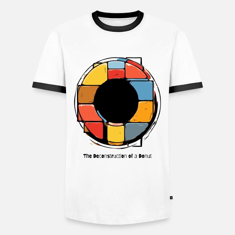 Die Dekonstruktion eines Donuts - Männer Kontrast-T-Shirt - Weiß/Schwarz