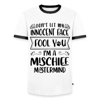 Persian Cat Cat Lover Cat Owner Persian Longhair C - Men's Ringer Shirt - white/black - Front - AI Model Female 172 light (172cm) & AI Model Male 178 dark (178cm)