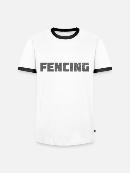 Fencing - Men's Ringer Shirt - white/black
