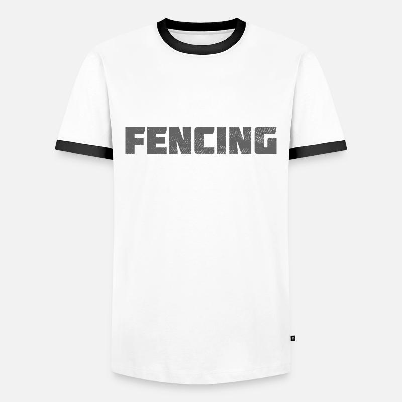 Fencing - Men's Ringer Shirt - white/black