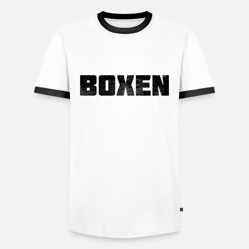 Boxing - Men's Ringer Shirt - white/black