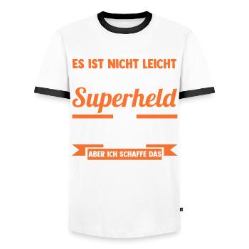 Ergotherapie Ergotherapeut - Männer Kontrast-T-Shirt - Weiß/Schwarz - Vorne - AI Model Female 172 light (172cm) & AI Model Male 178 dark (178cm)