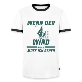 Kite surfen Spruch - Männer Kontrast-T-Shirt - Weiß/Schwarz - Vorne - AI Model Female 172 light (172cm) & AI Model Male 178 dark (178cm)