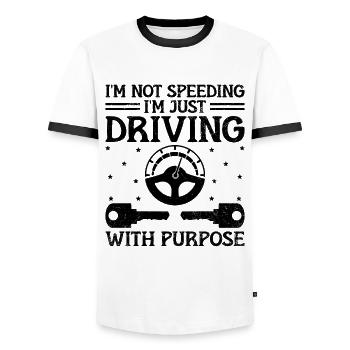 Führerschein bestanden Neuer Führerschein Fahren S - Männer Kontrast-T-Shirt - Weiß/Schwarz - Vorne - AI Model Female 172 light (172cm) & AI Model Male 178 dark (178cm)