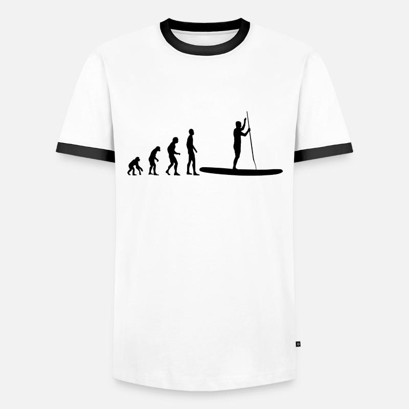 Stand Up Paddle Evolution - Men's Ringer Shirt - white/black