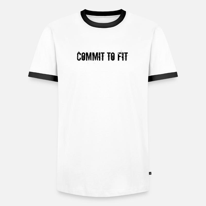 Fitness - Commit to fit - Men's Ringer Shirt - white/black