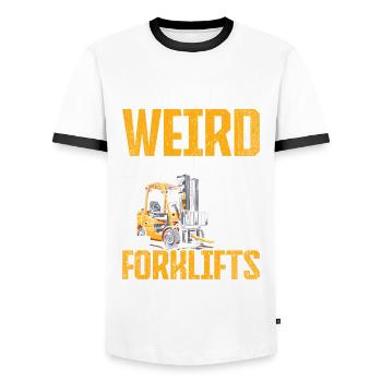 Gabelstaplerfahrer Staplerfahrer Love Forklifts - Männer Kontrast-T-Shirt - Weiß/Schwarz - Vorne - AI Model Female 172 light (172cm) & AI Model Male 178 dark (178cm)