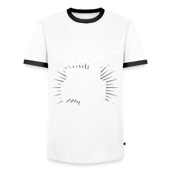Conducteur de chariot élévateur Conducteur de chariot élévateur - T-shirt contrasté Homme - blanc/noir - Devant - AI Model Female 172 light (172cm) & AI Model Male 178 dark (178cm)