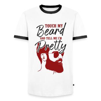 Beard Lover Bearded Man Ginger - Männer Kontrast-T-Shirt - Weiß/Schwarz - Vorne - AI Model Female 172 light (172cm) & AI Model Male 178 dark (178cm)