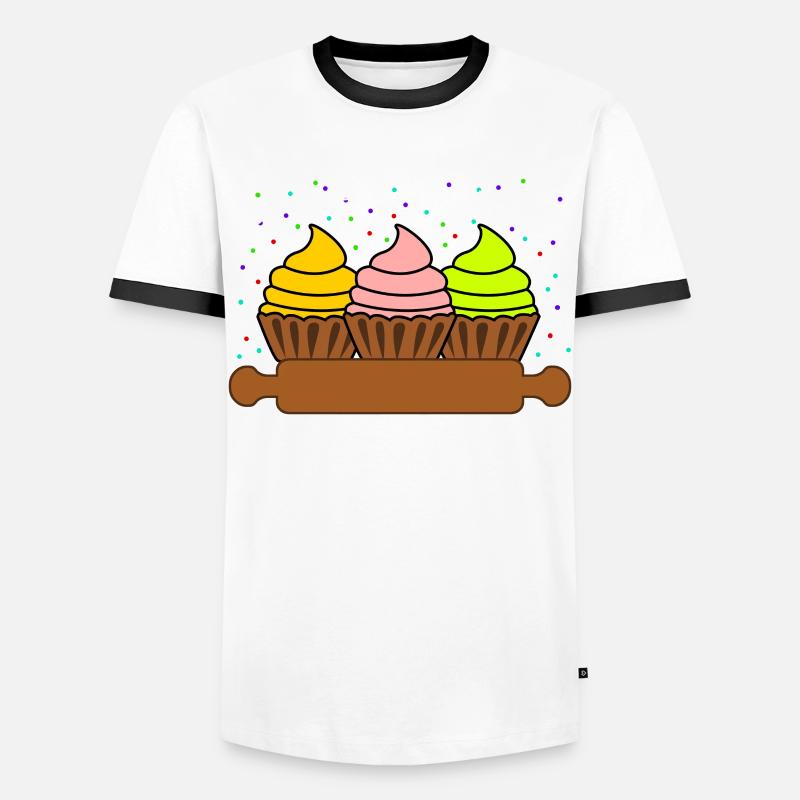 Baker Baker Baker Bakery - Men's Ringer Shirt - white/black