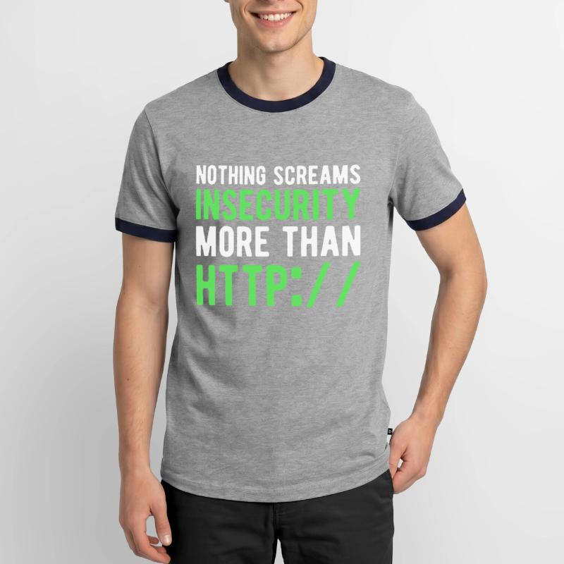 Codeur Programmeur de code binaire Informatique T-shirt contrasté Homme