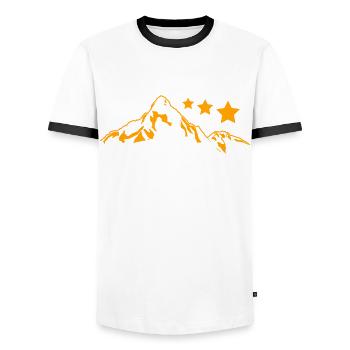 LKW Witz Trucker LKW-Fahrer Lastwagen - Männer Kontrast-T-Shirt - Weiß/Schwarz - Vorne - AI Model Female 172 light (172cm) & AI Model Male 178 dark (178cm)