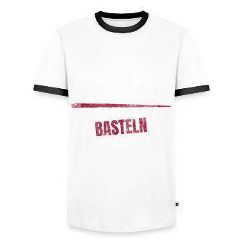 Basteln Ich Liebe Zeitvertreib Hobby - Männer Kontrast-T-Shirt - Weiß/Schwarz - Vorne - AI Model Female 172 light (172cm) & AI Model Male 178 dark (178cm)