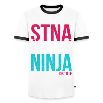 Pflegehelfer Altenpflegehelfer Pflegehelferin - Männer Kontrast-T-Shirt - Weiß/Schwarz - Vorne - AI Model Female 172 light (172cm) & AI Model Male 178 dark (178cm)