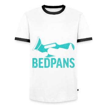 Altenpflegehelfer Pflegehelfer Pflegehelferin - Männer Kontrast-T-Shirt - Weiß/Schwarz - Vorne - AI Model Female 172 light (172cm) & AI Model Male 178 dark (178cm)