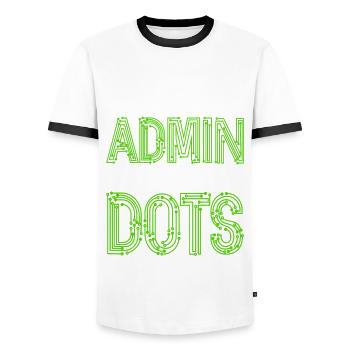 Netzwerkadministrator Network Admin - Männer Kontrast-T-Shirt - Weiß/Schwarz - Vorne - AI Model Female 172 light (172cm) & AI Model Male 178 dark (178cm)