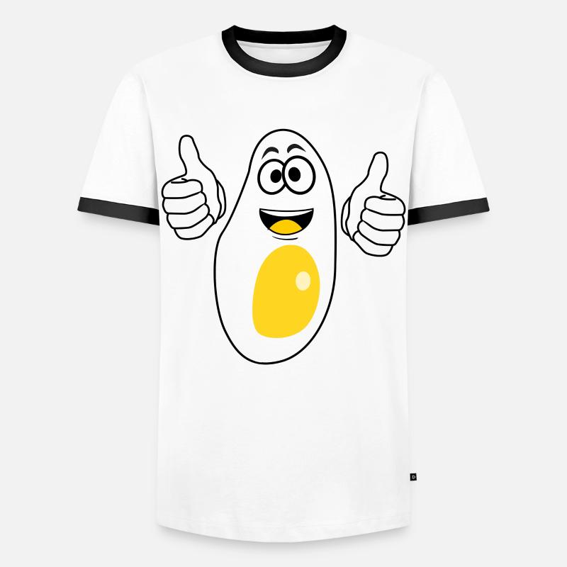 Eggs Fried Egg - Men's Ringer Shirt - white/black
